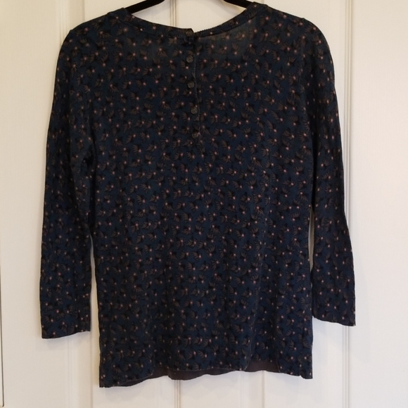 LOFT Vintage Dark Floral Light Sweater - Picture 6 of 6